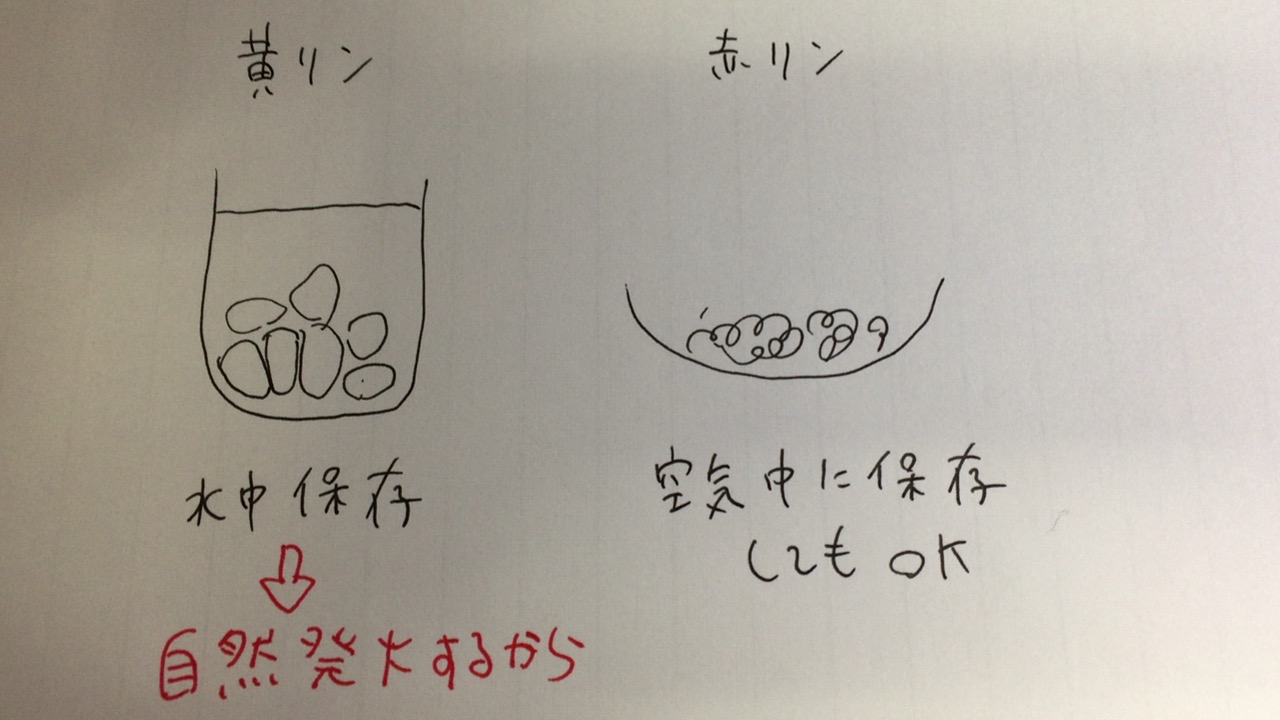 リンの同素体（黄リンと赤リン）と化合物（リン酸、十酸化四リン）